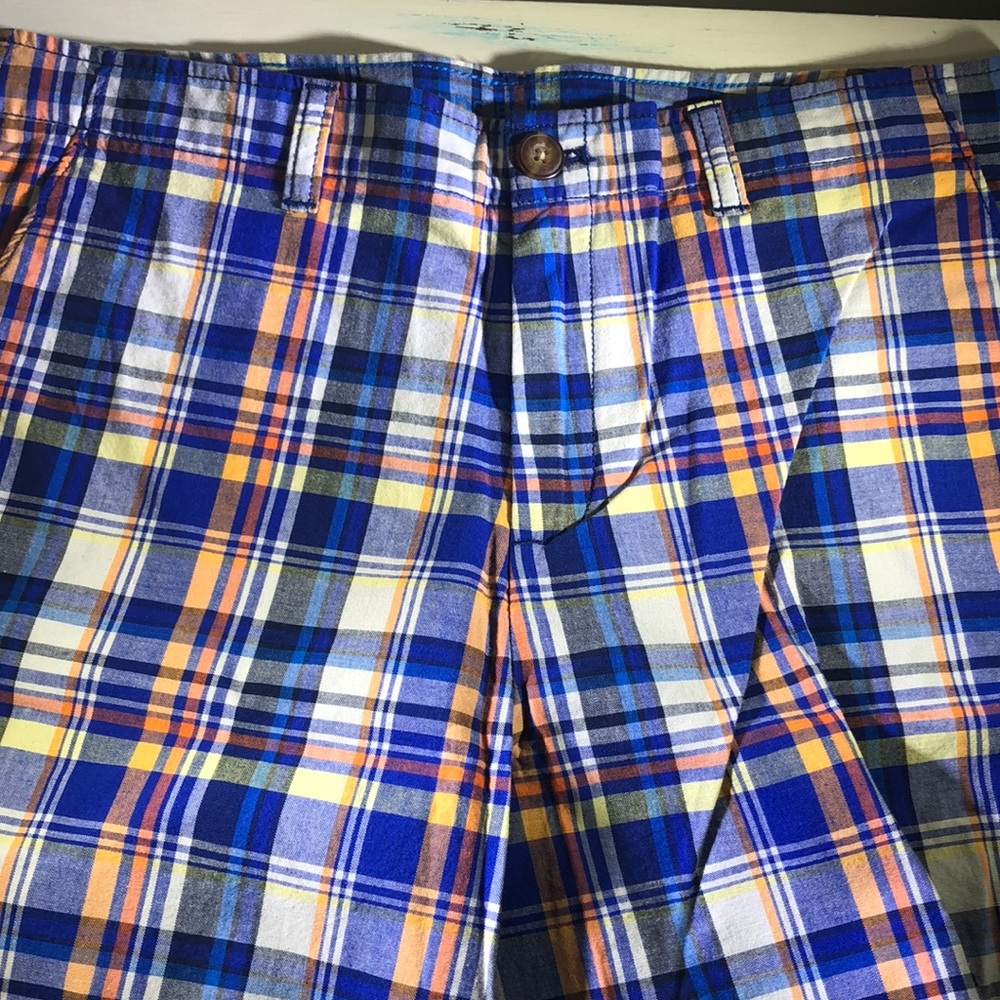 Lands’ End Plaid Shorts Boys 14H NWOT